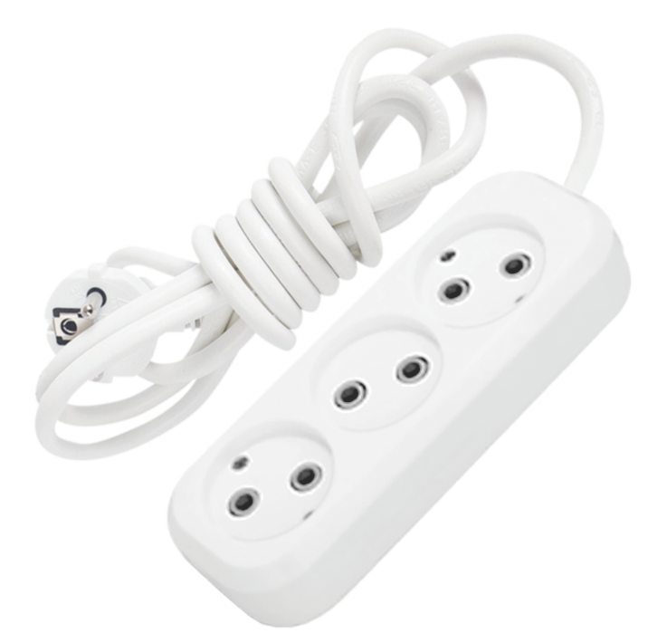 Подовжувач б/з, 3 гнізда, 3м, 10А, MARSO